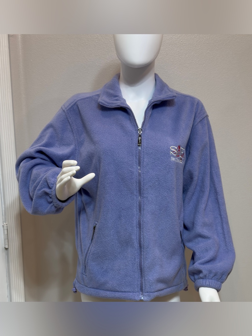 PAC Blue Authentic Outwear  Purple Fleece Jacket San Francisco City Logo Small